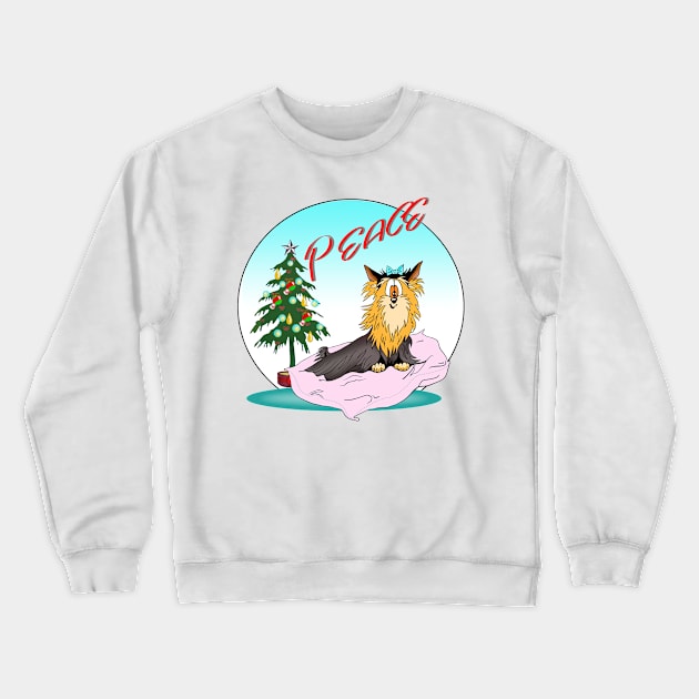 Yorkshire Terrier Christmas. Cartoon Crewneck Sweatshirt by chepea2